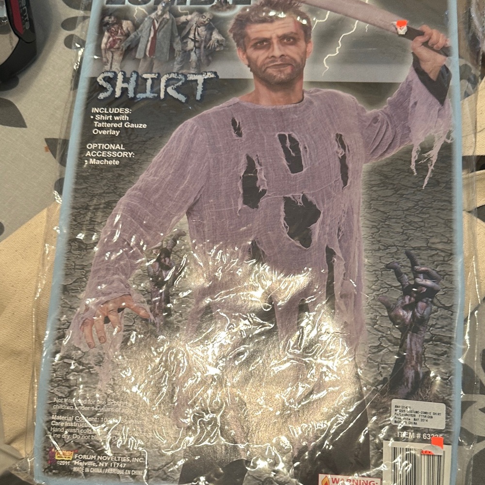 Men's Tattered Gauze Shirt - Gray